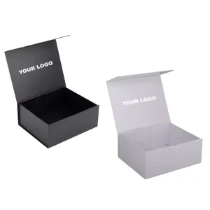 Reusable Custom-Sized Logo Black Gift Box