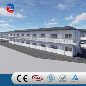 Insulated Sandwich Panel K-Type Prefab Cabin, Quick-Install Temporary Staff Accommodation
