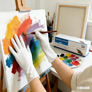 9'' Synthetic White Vinyl (PVC) Gloves, Powdered&Powder Free