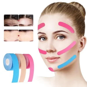 Colored Waterproof Pre Cut Cotton Kinesiology Face Tape