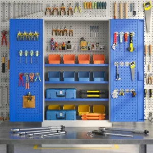 6 Drawer Heavy Duty Metal Tool Cabinet and Rolling Casters Portable Steel Tool Chest Organizer for Workshop Garage Storage