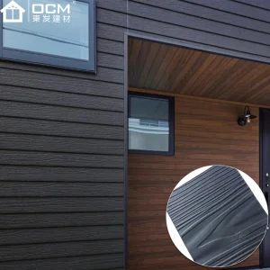 Exterior Wall Cladding Waterproof Wood Grain Cement Siding Fiber Cement Decorative Board