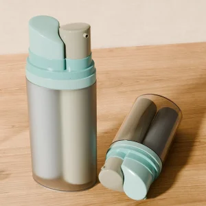 15 Ml Morning and Evening Cream Dual Compartment Lotion Pump Plastic Bottle