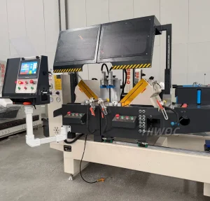 High Precision Manufacture Aluminum Alloy UPVC PVC Double-Head Precision CNC Cutting Saw Machine