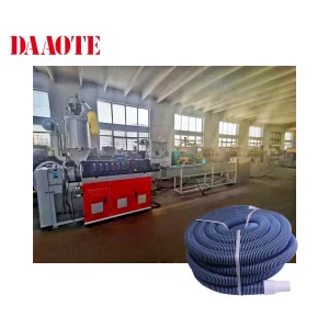 Plastic EVA Spiral Helix Corrugated Flexible Vacuum Dust Cleaner Pipe Extrusion Machinery