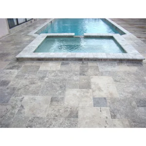 Newstar Outdoor Pool Coping Stone Grey Travertine Stone Price Marble Tile Silver Travertine