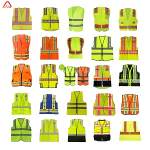 OEM High Visibility Reflective Safety Vest For Construction Road Riding Work &amp; Security Safety Jacket