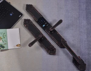 Villa Door Smart Lock Fingerprint Keyless Entry Remote APP Unlock Password System for Sliding or Wooden Doors