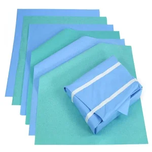 Disposable Medical Autoclave Square Crepe Sterilization Wrapping Paper with Different Colors