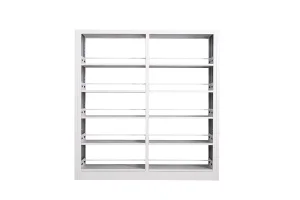 Estante de libros creativo y simple para el suelo, con almacenamiento de libros de un solo lado y doble lado 5 estantes para libros