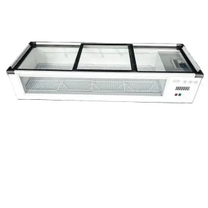 Lightweight Island Display Freezer, Small Portable Glass Display Refrigerator for Night Market Stall Cold Storage &amp; Freezing