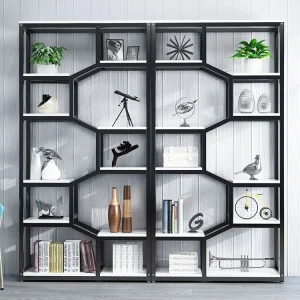 High-End Stable Living Room 0ffice Book Storage Shelf Stainless Steel Book Rack Floor Display Cabinet