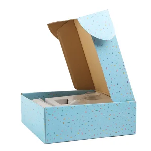 Manufacture Custom Promotional Flat Craft Paper Gift Box with Customized Size
