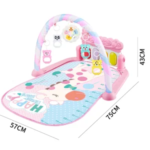 AiJH Musical Baby Activity Gym Multi-Functional Infant Play Mat with Pedal Piano Fitness Games Interactive Learning Toy
