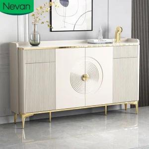 Wholesale price wooden modern light luxury design furniture shoe cabinet for living room and hotel with large storage