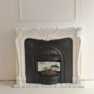 Modern White Marble Fireplace Mantels
