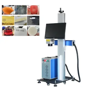 High-speed Portable QR Code and Date Flying Laser Marking Machine for Permanent Marking on Wood Plastic and Various Materials