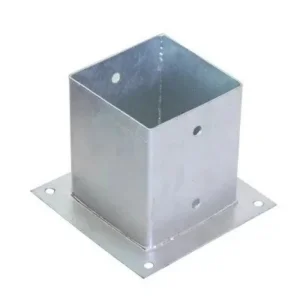 Galvanised Steel Bolt Down Fence Post Holder