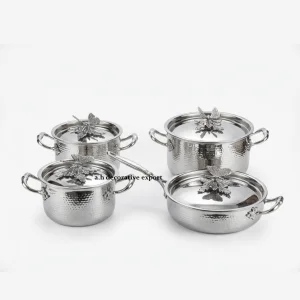 Premium Food Grade Stainless Steel Cookware Set Europe Eco-Friendly Butterfly Lids Casserole Pan Pots Side Handles Stockpot Home