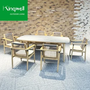 Bar Garden Outdoor Patio Furniture Teak Dining Table and Chair Set