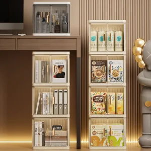 Multi-Layer Foldable Storage Cabinet Injection Plastic Toy Snack Wardrobe Rack
