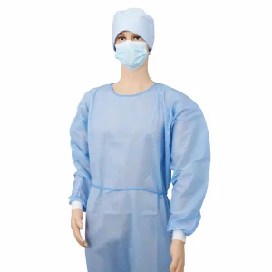 Bata desechable de SMS resistente a fluidos para clínica - Consumibles médicos para hospitales