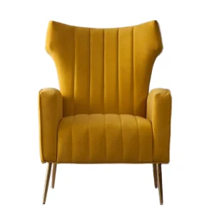 Wing Back Tufted Velvet Wingback Accent Chair