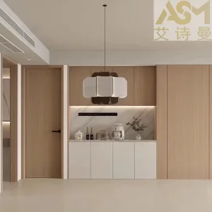 Interior Bedroom Solid Guangdong Main Entry Solid Engineering Arched Exterior Luxury MDF Wholesale Solid Plain Entry Fire Rated Wooden Door White and Red Hidden