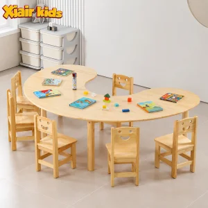Montessori Solid Wood Table and Chairs Daycare Furniture Preschool Kindergarten Nursery School Kid Learning Table Classroom Use