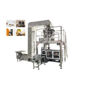 Horizontal Automatic Vacuum Coffee Beans Pouch Filling Packaging Zipper Stand-up Plastic Kraft Paper Premade Bag Packing Machine