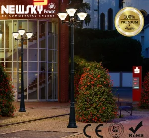 Outdoor IP65 Wireless Post Top Pillar Solar LED Garden Light