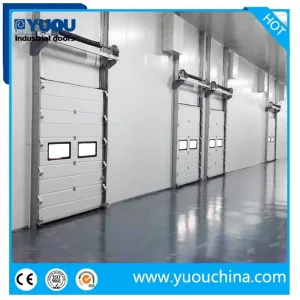 Industrial Automatic Thermal Insulated Metal Sandwich Panel Steel Exterior Sliding Lifting Dock Overhead Sectional Door for Warehouse Loading Area