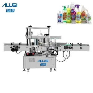 Shower Gel Laundry Detergent Double Sided Labeling Machine Automatic Front and Back Sides Adhesive Sticker Labeler