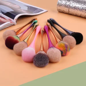 Pretty Small Waist Thin Handle Nail Dust Brush Nail Powder Brush