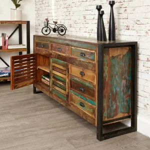 Handmade Recycled Wood Dining Buffet Cabinet