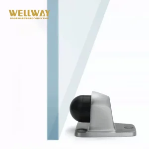 Stainless Steel Glass Door Stopper with Soft Silicone Buffer for Fragile Glass Doors China OEM - Ds-02-027
