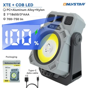 Multi Functional Rechargeable Waterproof Folding LED Work Light with Magnetic Base,180&deg; Rotate Mechanic Light for Car Repair