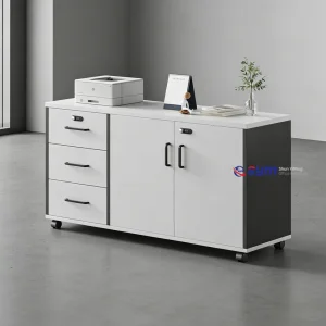 Slim 3 Drawer Steel Mobile Pedestal Under Desk Filing Cabinet