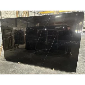 Black Stone Nero Marquina Marble for Slabs/Tiles/Countertop/Worktop/Vanitytop/Stairs/Risers Price