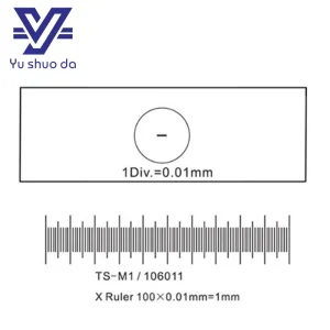 Experimental Data Calibration Ruler, Micrometer Measurement Calibration Ruler Microscope Calibration Slide