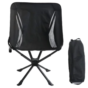 360-degree Swivel Folding Chair Lightweight Aluminum Camping