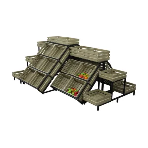 3 Layers Supermarket Shelves Display Rack