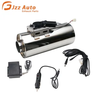 Car Exhaust System Stainless Steel Center Silencer with Electric Valve 3inch Inlet 6.2" Body Resonator Valvetronic Muffler