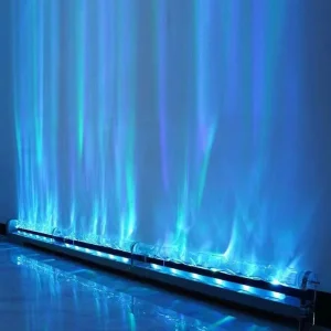 DMX RGBW 3D Wall Washer Light Water Ripple Flame Projection Lamp for Landscape Building Facade Commercial Decor Lighting