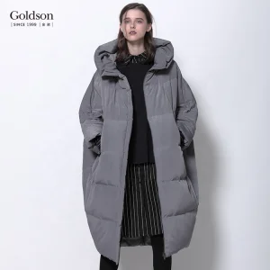 High Quality ODM Women's Winter Jacket Fashionable White down Coat Hood Packable Windproof Waterproof Quilted Puffer Long Coat