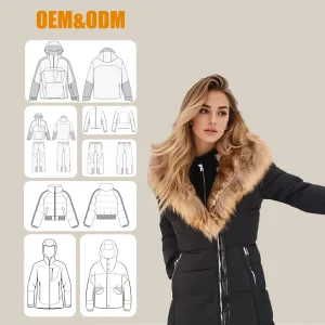 European Style Fur Collar Winter Down Coat