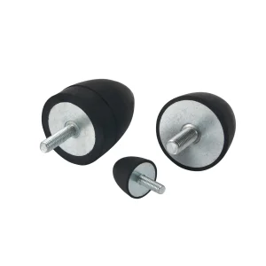 VP Conical Shockproof Screw Water Drop Shaped Pointed Absorption Foot Cushion DPF Anti-collision Foot Block Black Silver