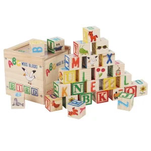 Wooden Educational Toys ABC Alphabet Blocks