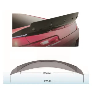 Spoiler de teto traseiro de carro em material ABS, lábio do para-choque traseiro