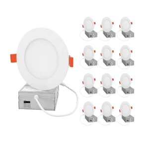 ETL 3Ct 5Ct Modern Aluminum LED SMD2835 Panel Ceiling Light Downlight with Junction Box IP44 Rating for Home Office AC100-277V